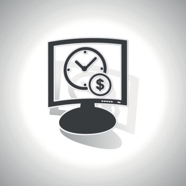 Zaman para monitör simgesini kavisli