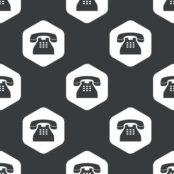 Czarnego sześciokąta telefon wzór — Wektor stockowy