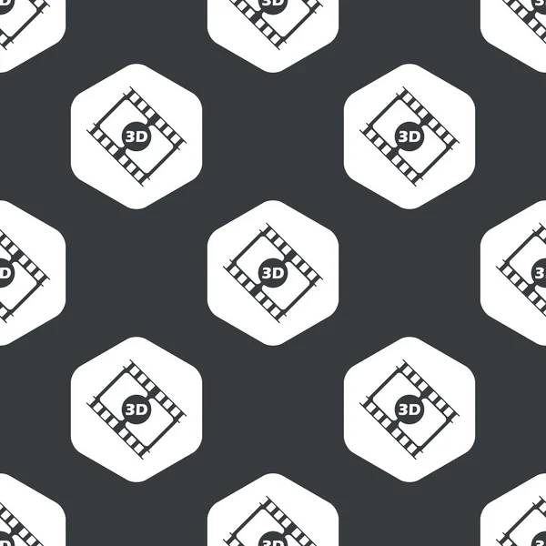 Modèle de film 3d hexagone noir — Image vectorielle