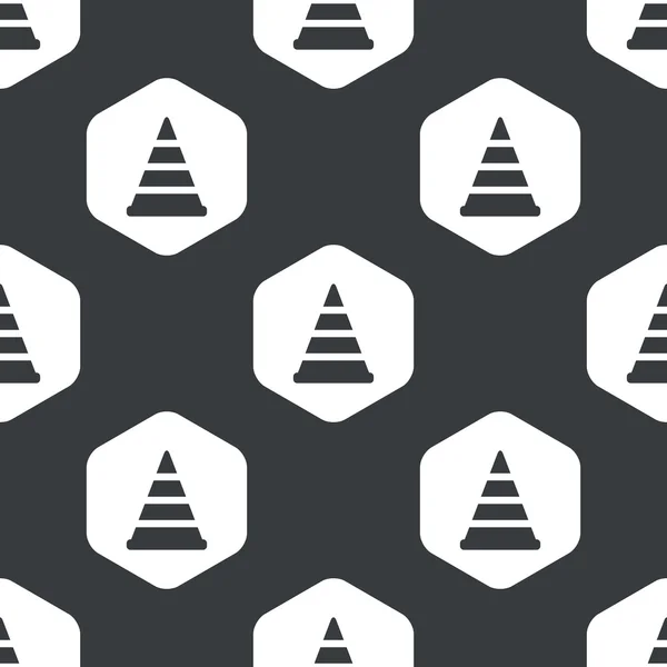 Modèle de cône de circulation hexagonal noir — Image vectorielle