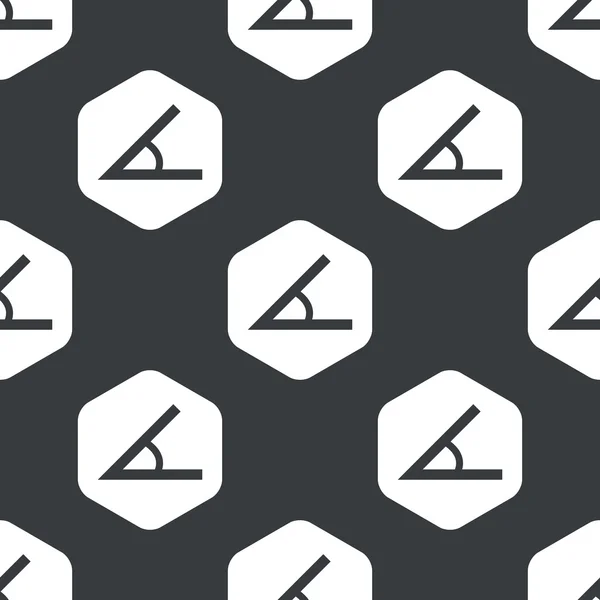 Zwarte zeshoek hoek patroon — Stockvector