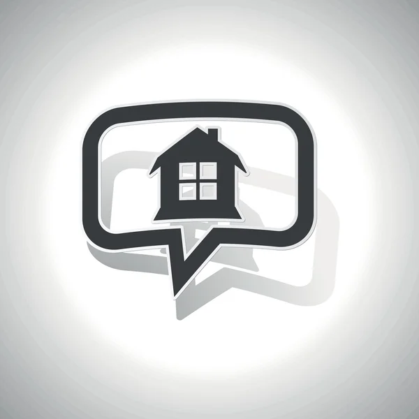 Curved house message icon