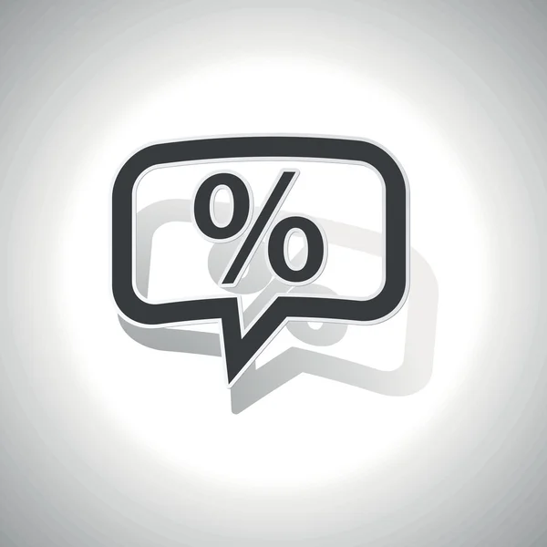 Ívelt százalék üzenet ikon — Stock Vector