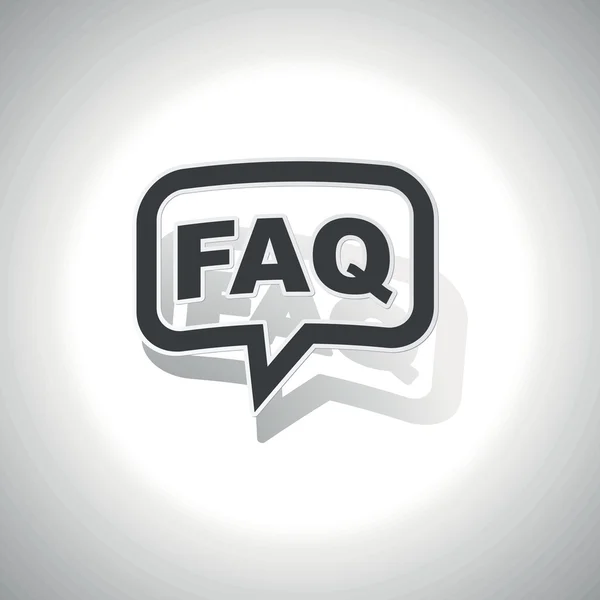 Icono de mensaje de FAQ curvado — Archivo Imágenes Vectoriales