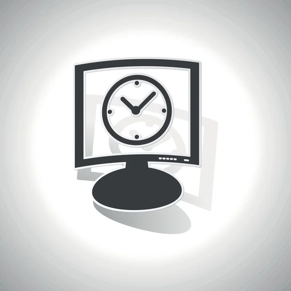 Ícone de monitor de relógio curvo — Vetor de Stock