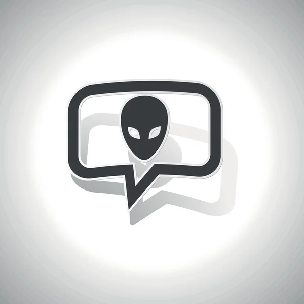 Curved alien message icon — Stock Vector