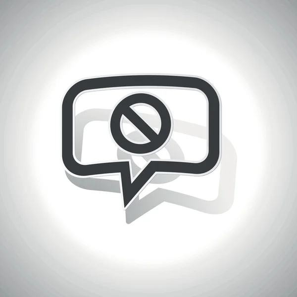 Curved NO icône de message de signe — Image vectorielle