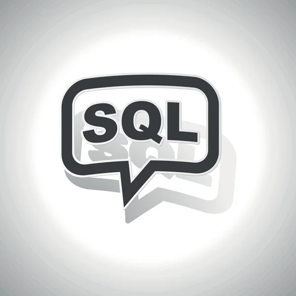 Icône de message SQL courbe — Image vectorielle