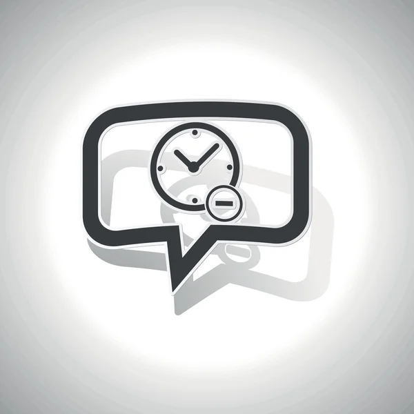Courbé réduire le temps message icône — Image vectorielle