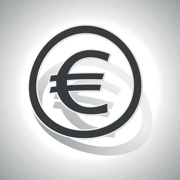 Signo de euro curvado icono — Vector de stock