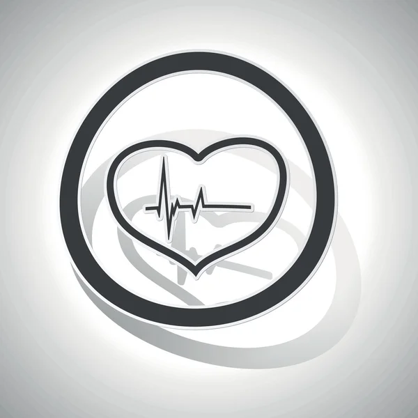 Curved cardiology sign icon — Stock Vector