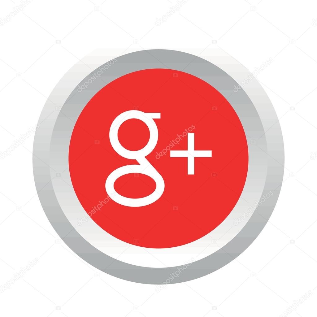 Google plus social logo. Vector