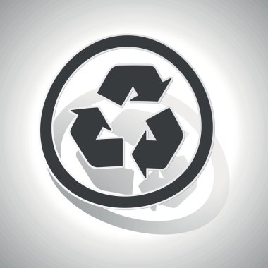 Eğri geri dönüşüm işareti simgesi