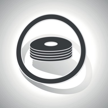 Eğri Cd yığını işareti simgesi