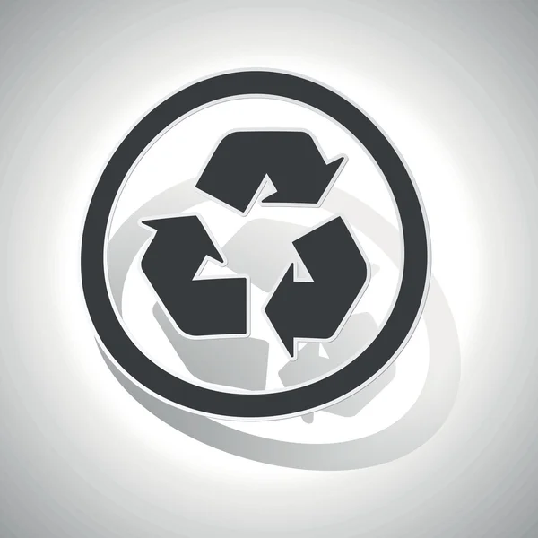 Curved recycle sign icon — Stock Vector