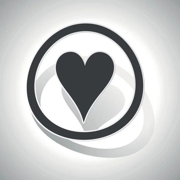 Curved hearts sign icon — Stock Vector