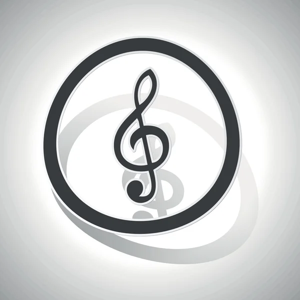 Icône de signe de musique incurvée — Image vectorielle