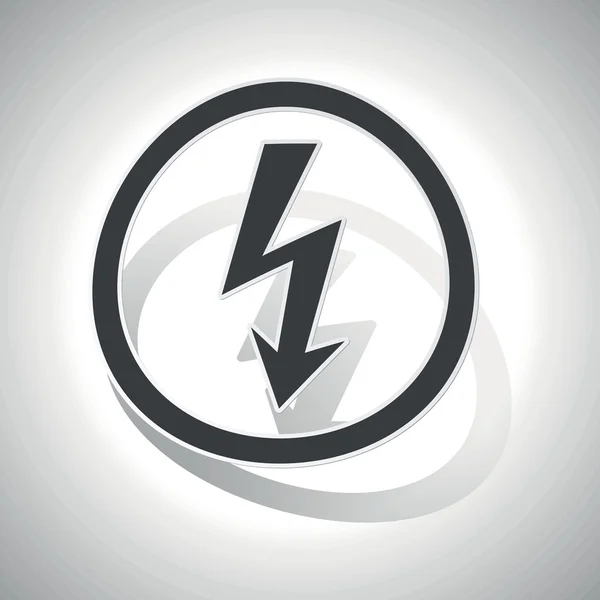 Curved voltage sign icon — Stock Vector