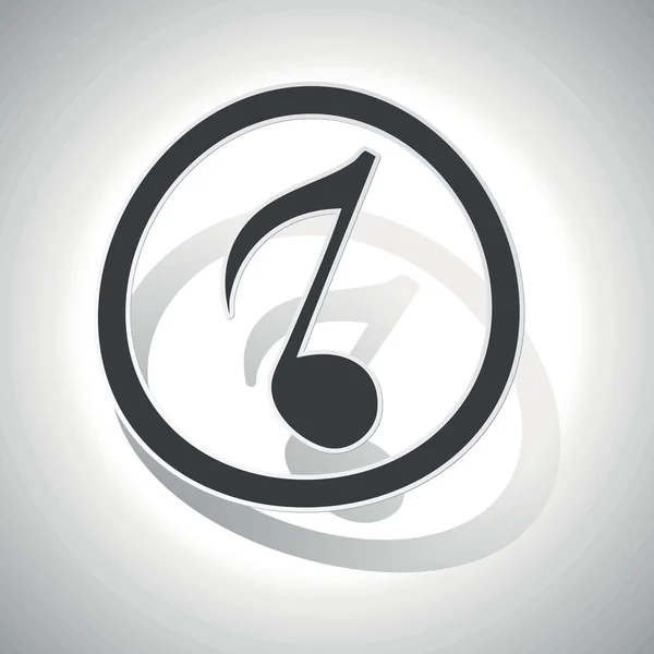 Böjda musik tecken ikon 3 — Stock vektor