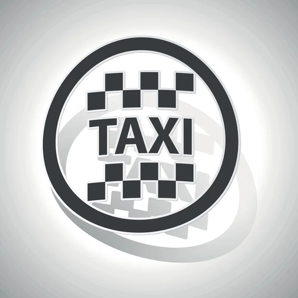 Autocollant de signe de taxi, courbé — Image vectorielle