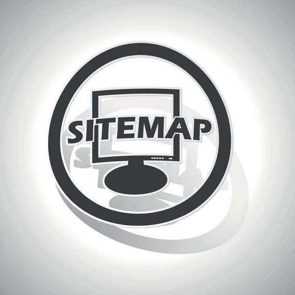 Sitemap sinal adesivo, curvo — Vetor de Stock