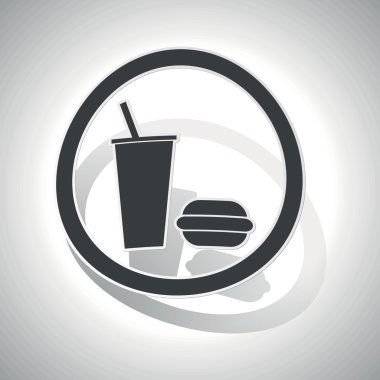 Fast food işareti etiket, kavisli