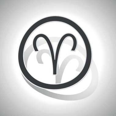 Koç işareti etiket, kavisli