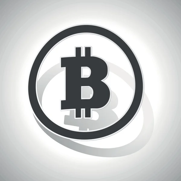 Nálepka znak Bitcoin, zakřivené — Stockový vektor