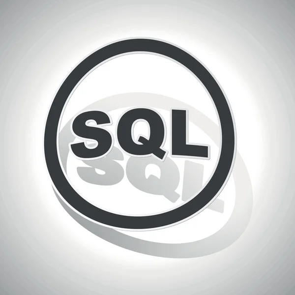 Sticker signe SQL, courbé — Image vectorielle