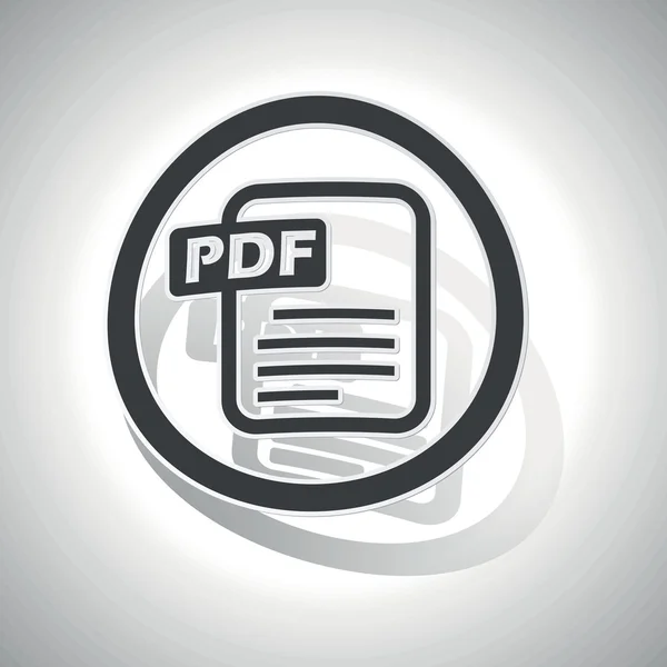 Pdf Dokument Zeichen Aufkleber, gebogen — Stockvektor