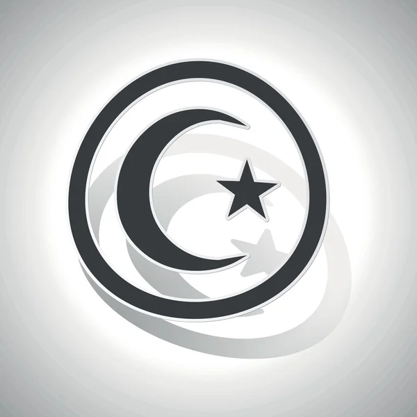 Autocollant signe Turquie, courbé — Image vectorielle