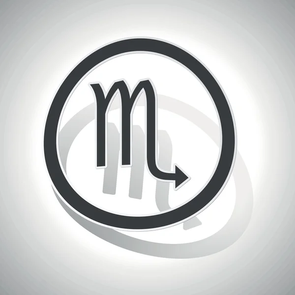 Sticker signe Scorpion, courbé — Image vectorielle
