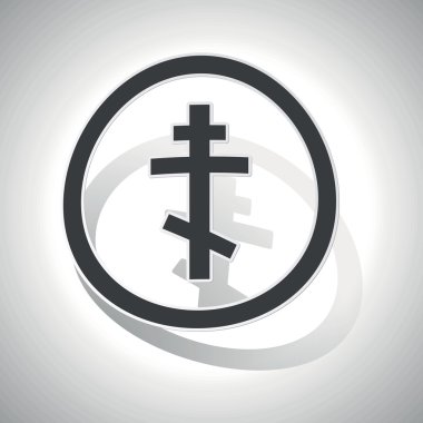 Ortodoks çapraz işareti etiket, kavisli