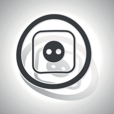 Soket işareti etiket, kavisli