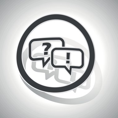 Soru cevap işareti etiket, kavisli