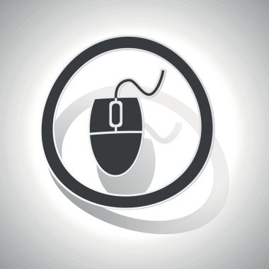 Bilgisayar fare işareti etiket, kavisli