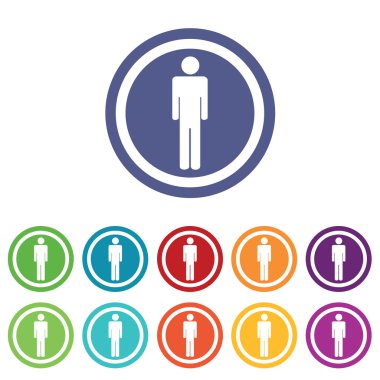 Set renkli adam işaretleri