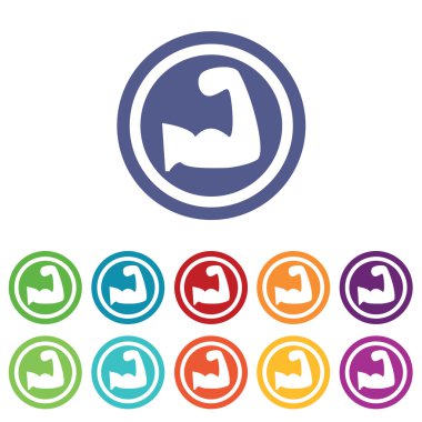 Set renkli powerlifting işaretleri