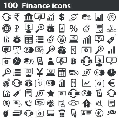 100 Finans Icons set