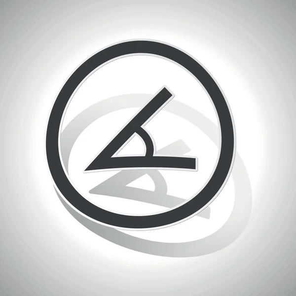 Autocollant Angle signe, courbé — Image vectorielle