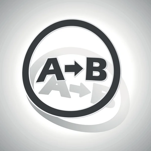 A-B logik tecken klistermärke, böjd — Stock vektor