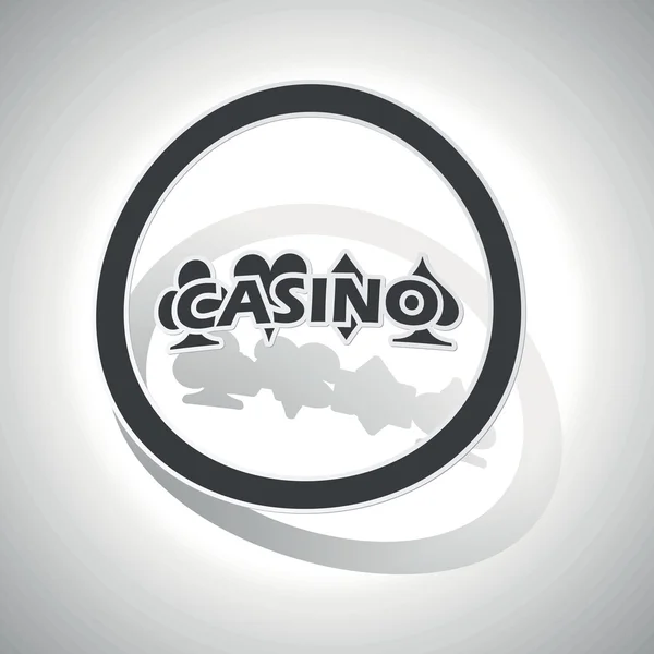 Assinatura do casino adesivo, curvo — Vetor de Stock