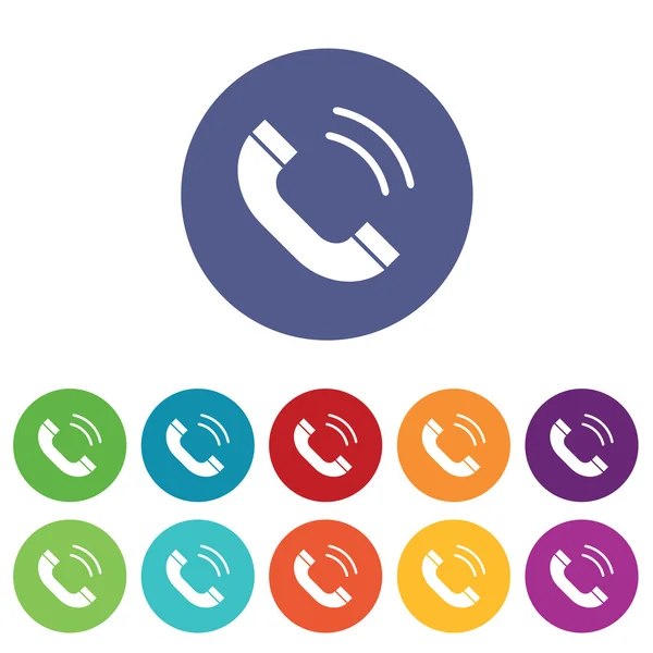 Appelle icônes ensemble coloré — Image vectorielle