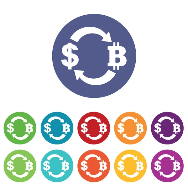 Dolar-bitcoin Satım simgeler kümesi renkte