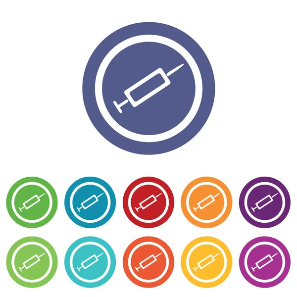 Set renkli aşı işaretleri