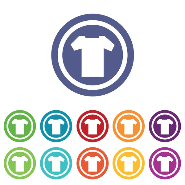 T シャツ標識色のセット — ストックベクタ