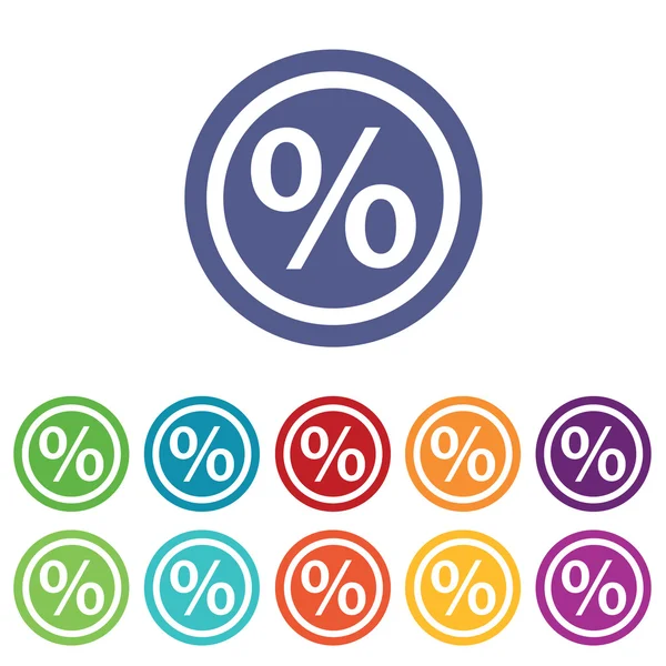 Yüzde işaretleri renkli seti