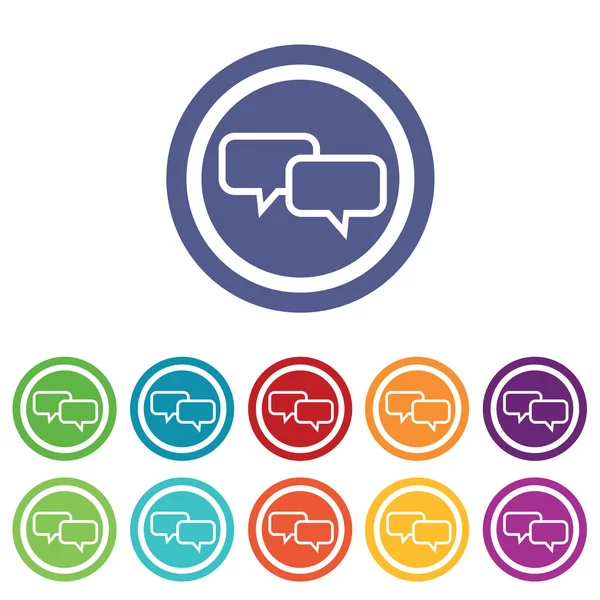 Set renkli sohbet işaretleri