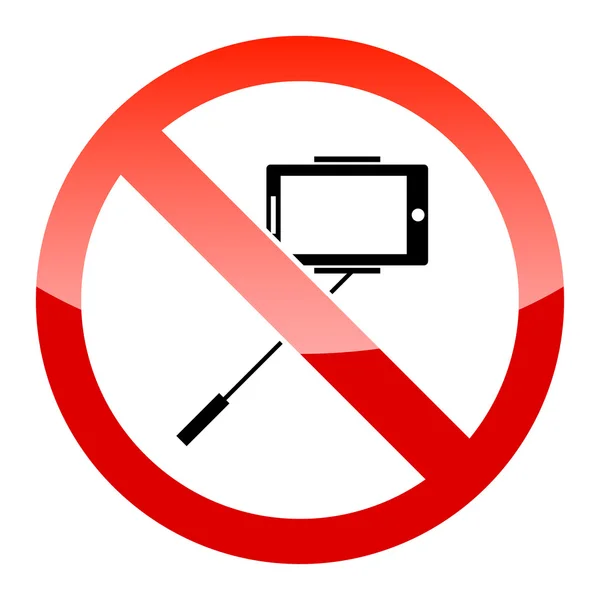 Selfie vietato icona — Vettoriale Stock