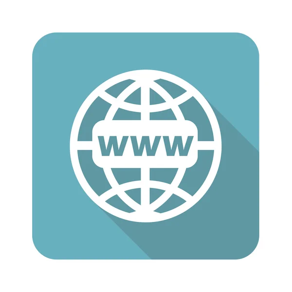 Icono de red global, cuadrado — Archivo Imágenes Vectoriales